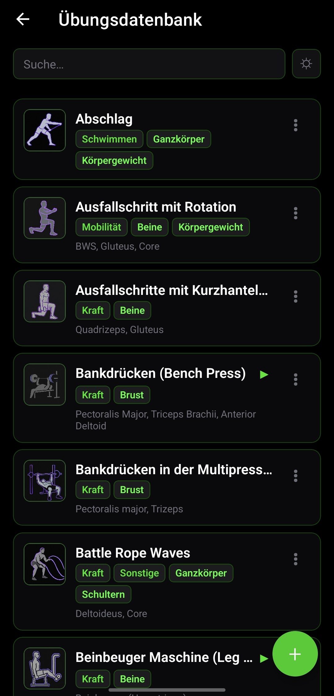 Workout Bibliothek MarkusFit