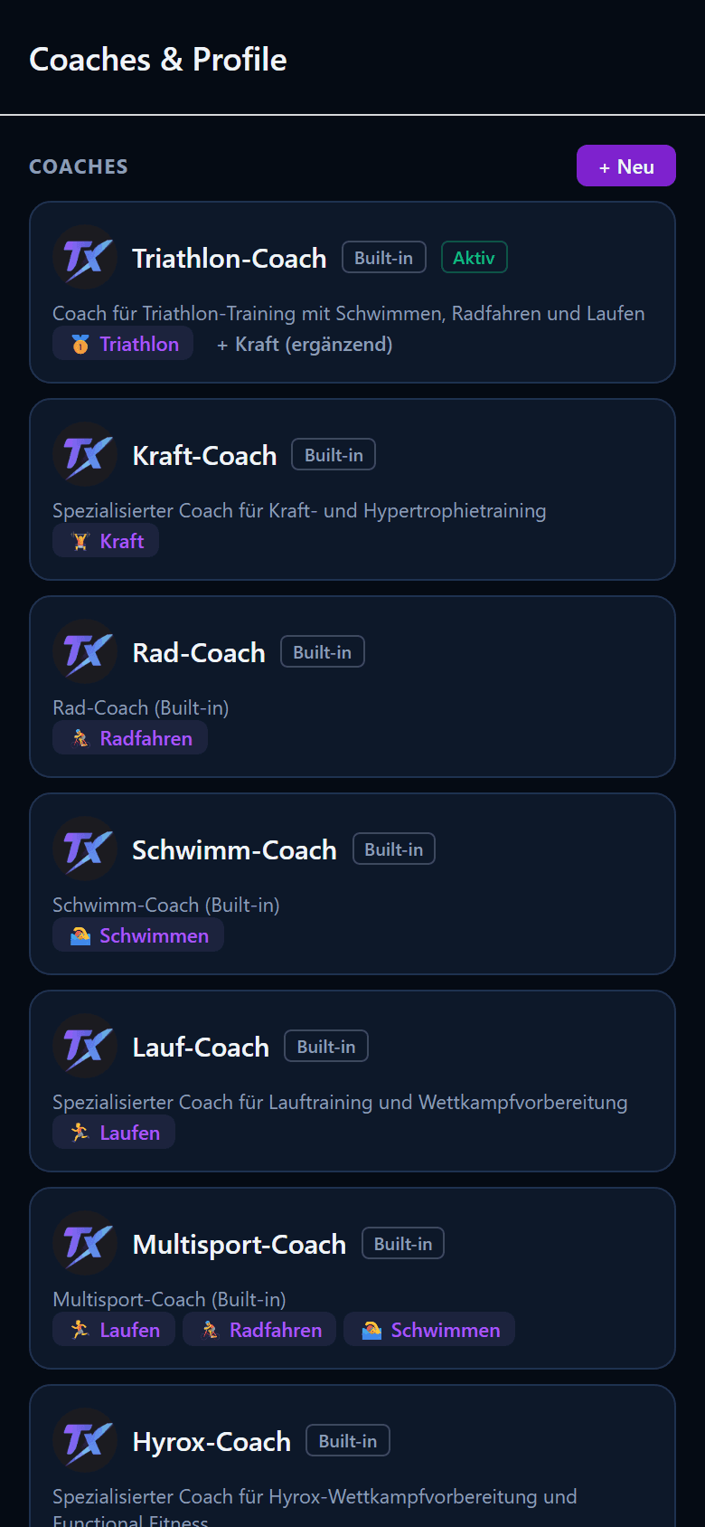 Liste der Coaches